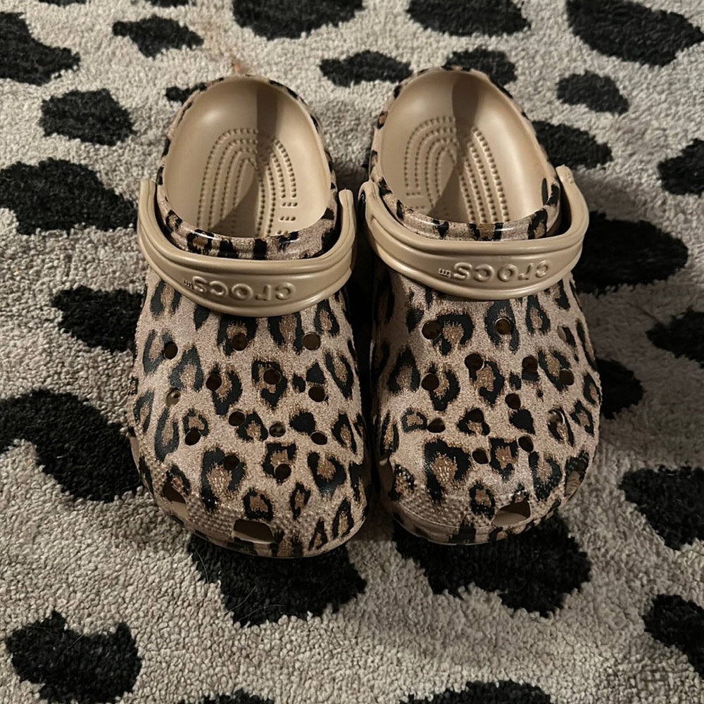 Cheetah print CROCS